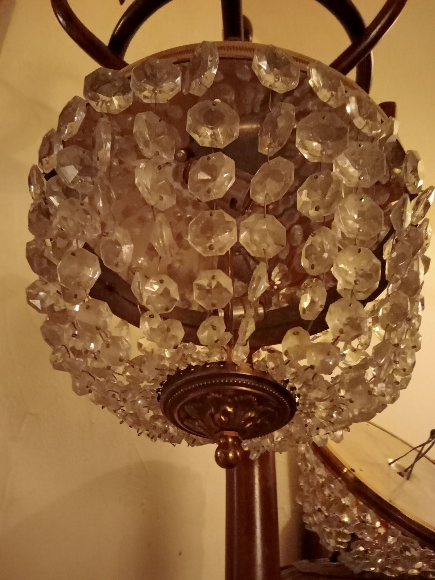 Two ceiling lamps with grapevines