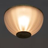 Mid-century Modern Murano Glass and Brass Ceiling Light, 1970s