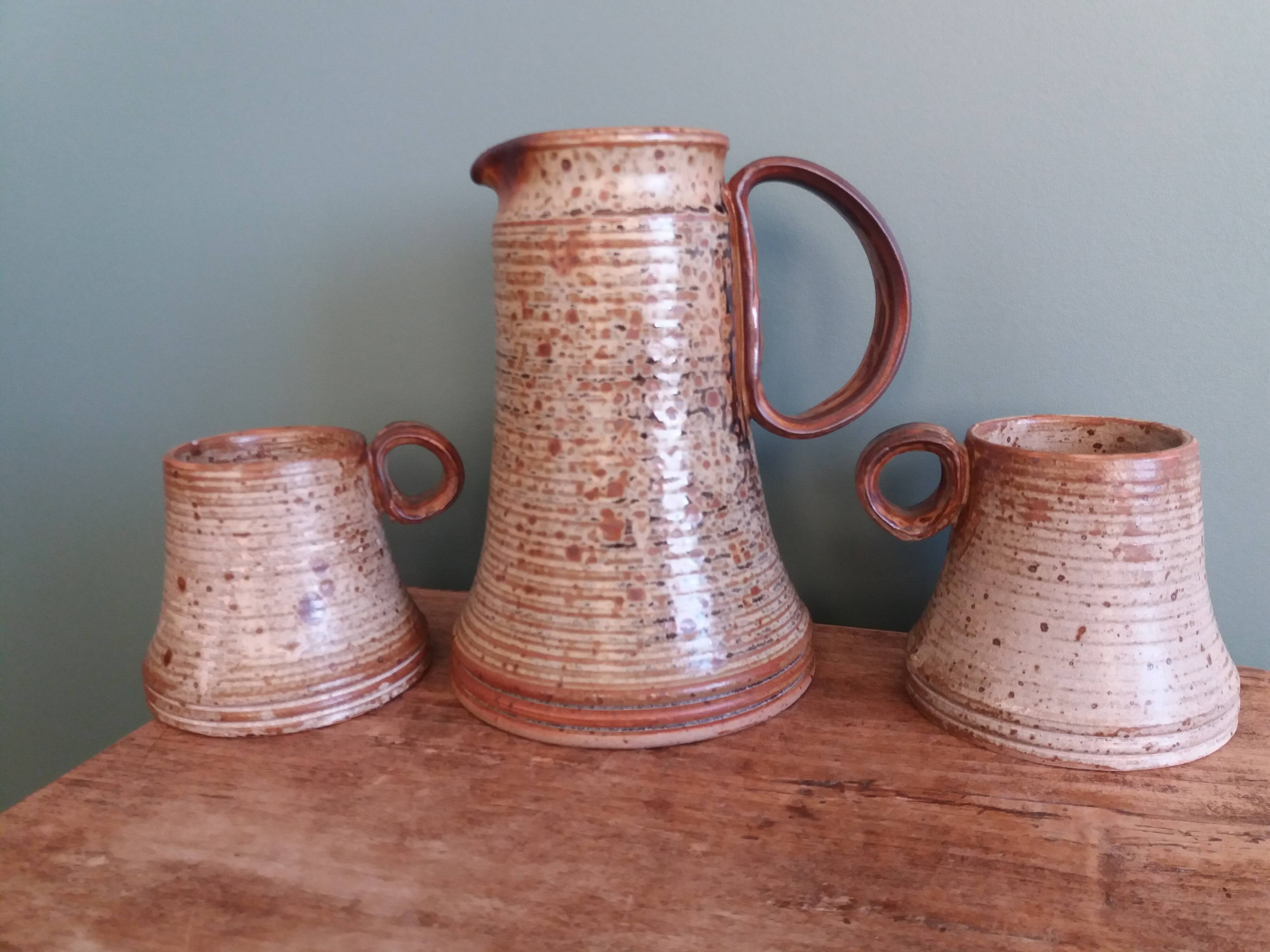Stoneware mugs from Puisaye by Jean-Pierre Prud’homme