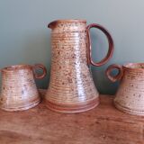 Puisaye stoneware mugs cups by Jean-Pierre Prud'homme