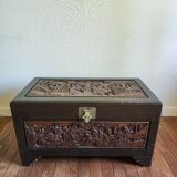 Old large carved wooden chest imported from china