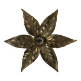 Florentine floral brass wall sconce by Willy Daro for Massive Lighting, Belgium