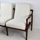 Beautiful vintage double sofa bench from the 70s - ivory boucle