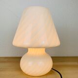 Lampe champignon Murano blanche 70