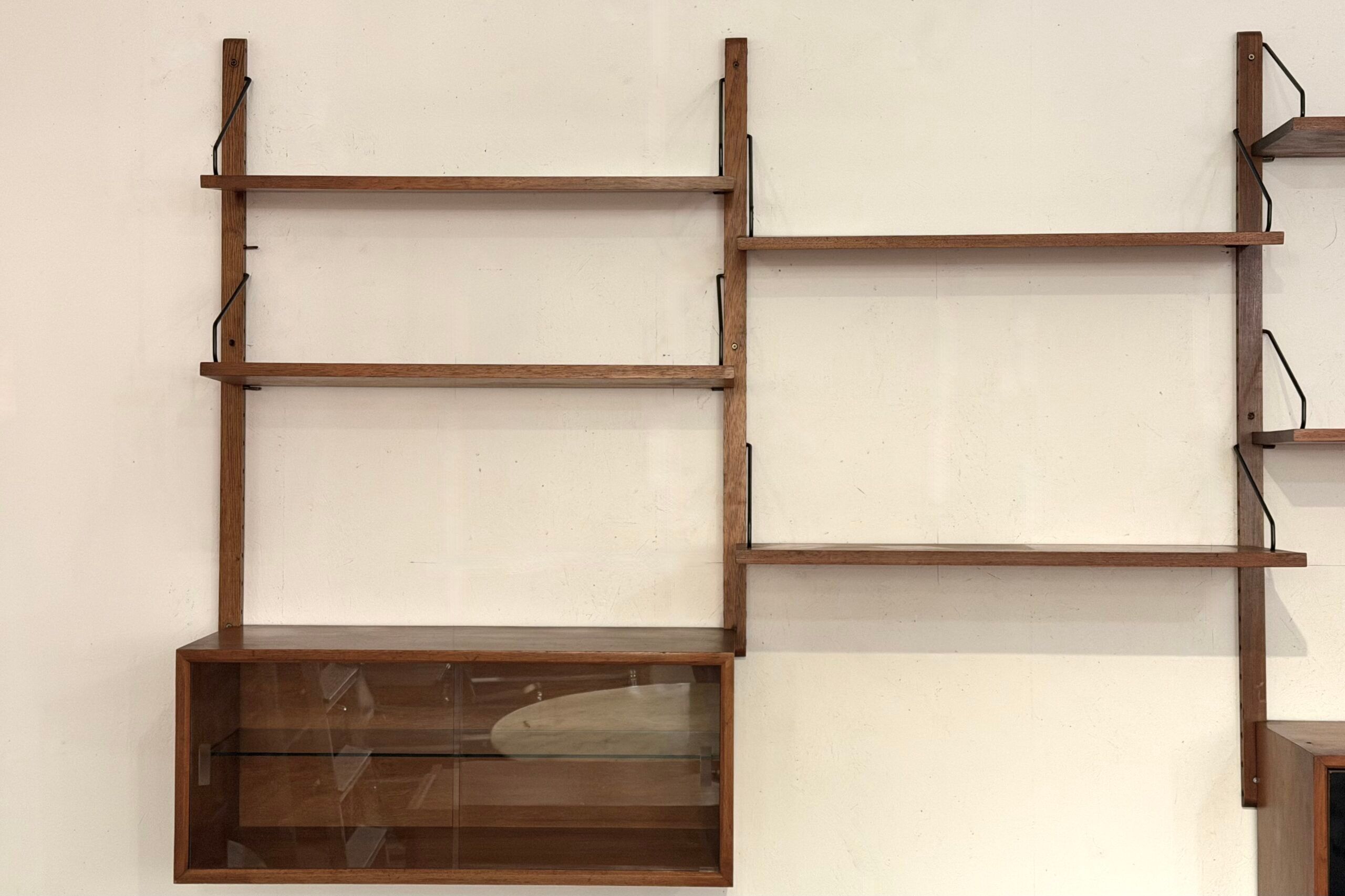 Teak wall library in the style of Poul Cadovius – 1960s