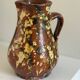 Studio ceramic pitcher with sprayed glazes – circa 1960-70