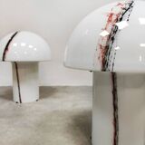 Paire de lampes de table champignon vintage