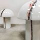 Paire de lampes de table champignon vintage