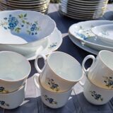 Bareuther porcelain dinnerware set, 75 pieces with forget-me-not decoration