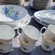 Porcelain tableware service Bareuther, 75 pieces with forget-me-not decoration.