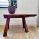 Banc ou table d'appoint en bois massif de tronc d'arbre, style brutaliste, 1960