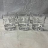 Set of 6 engraved whiskey glasses