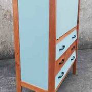 Secretary desk, drawers, vintage, revamped, 1960s