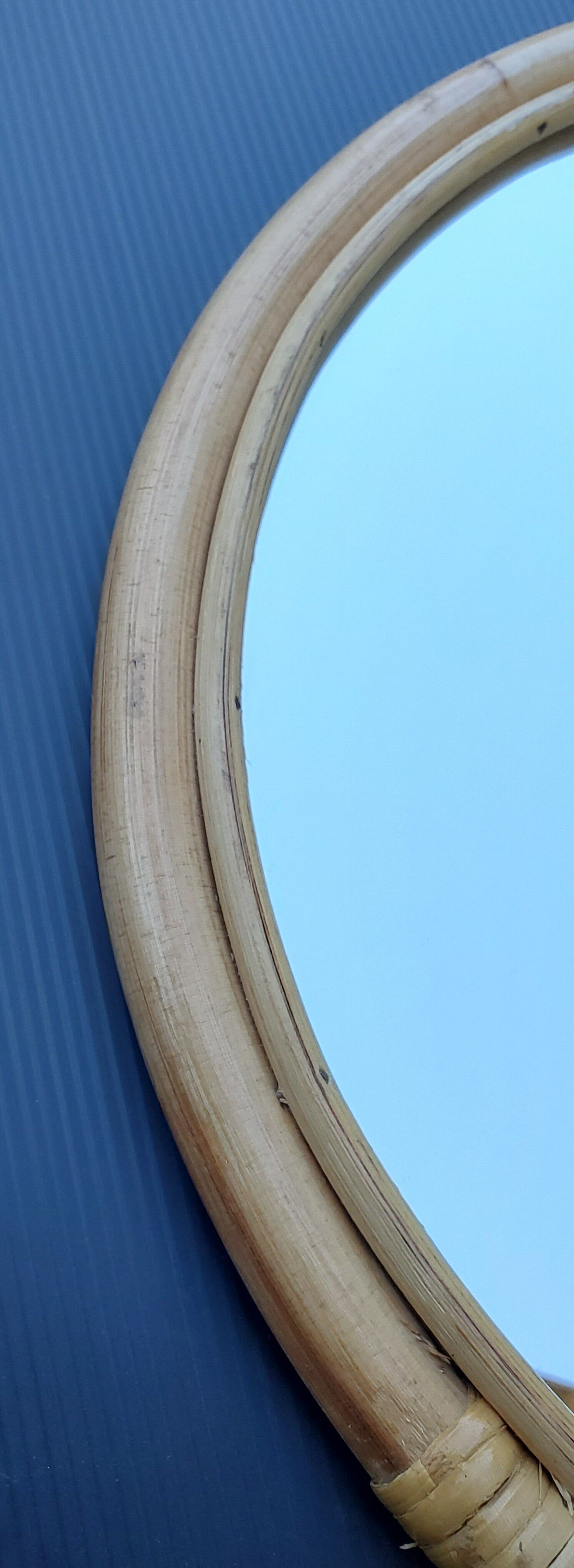 60 rattan mirror