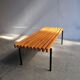 Vintage bench in cherry and metal 1980