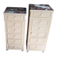 2 Old Marble & Repainted Wood Chests of Drawers