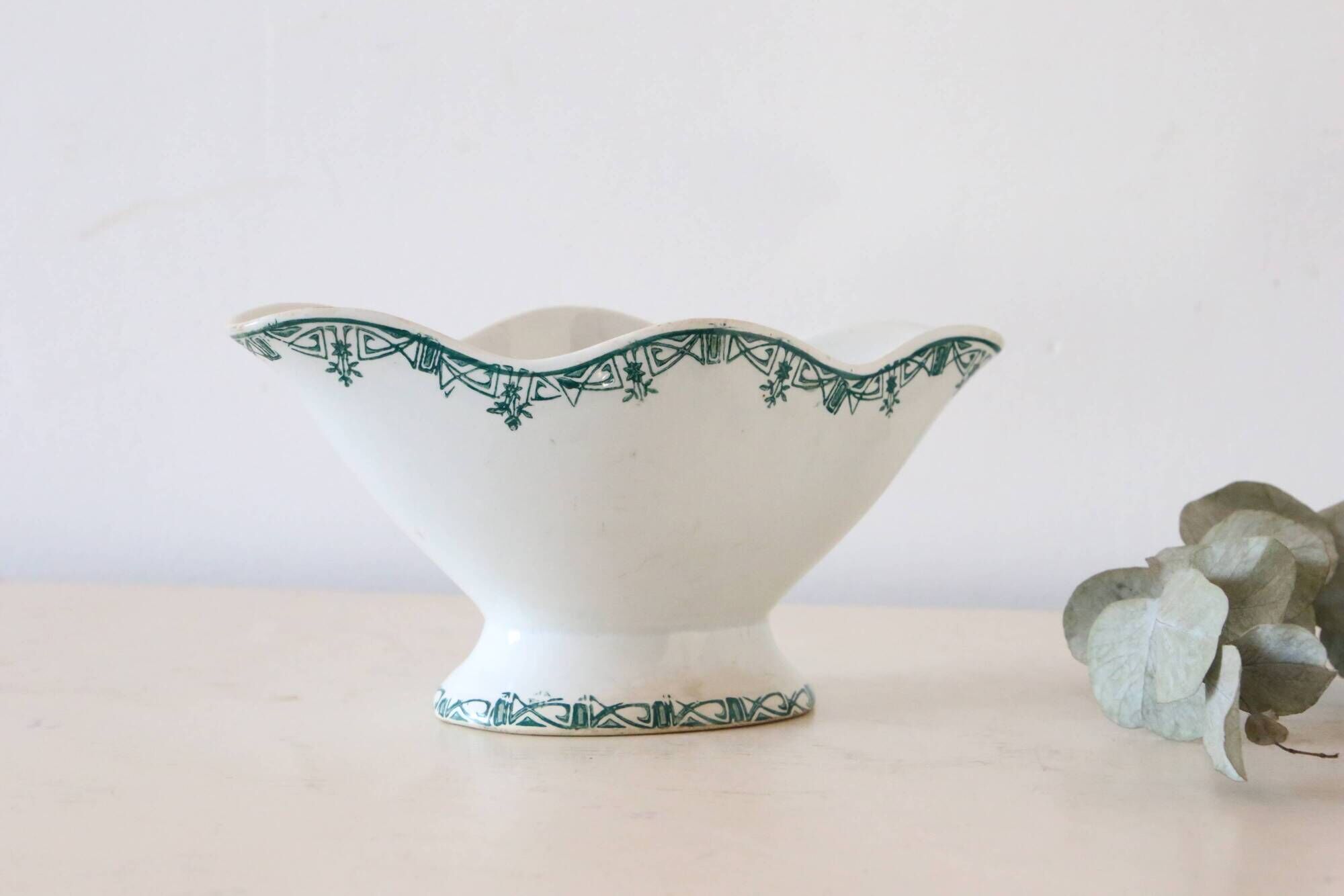 Gravy boat Terre de Fer from the French manufacture Saint Amand, vintage