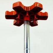 Red plastic and chrome coat rack VIP by Lucci and Orlandini for Velca Italy