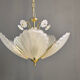 Vintage Italian glass and brass chandelier, 1970s