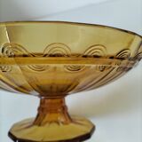 Plat piedouche en verre