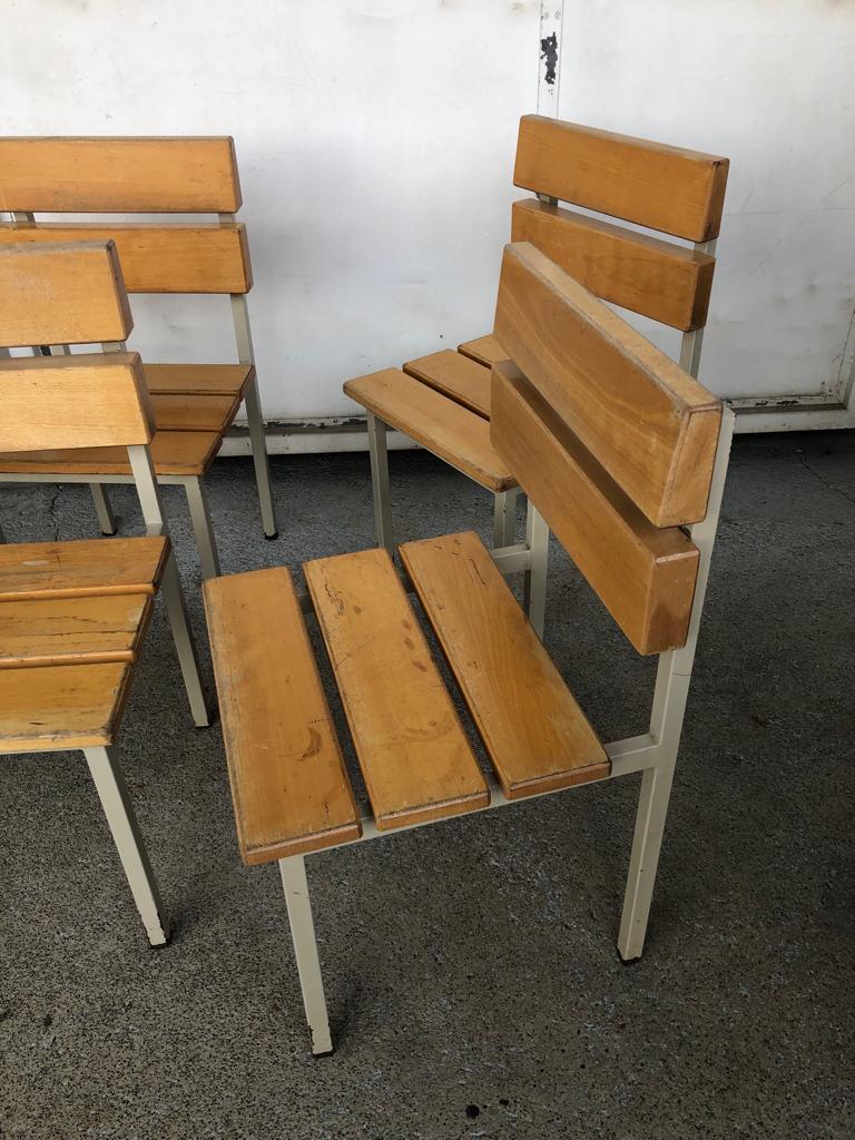 Wooden and iron chair suites from the 70's