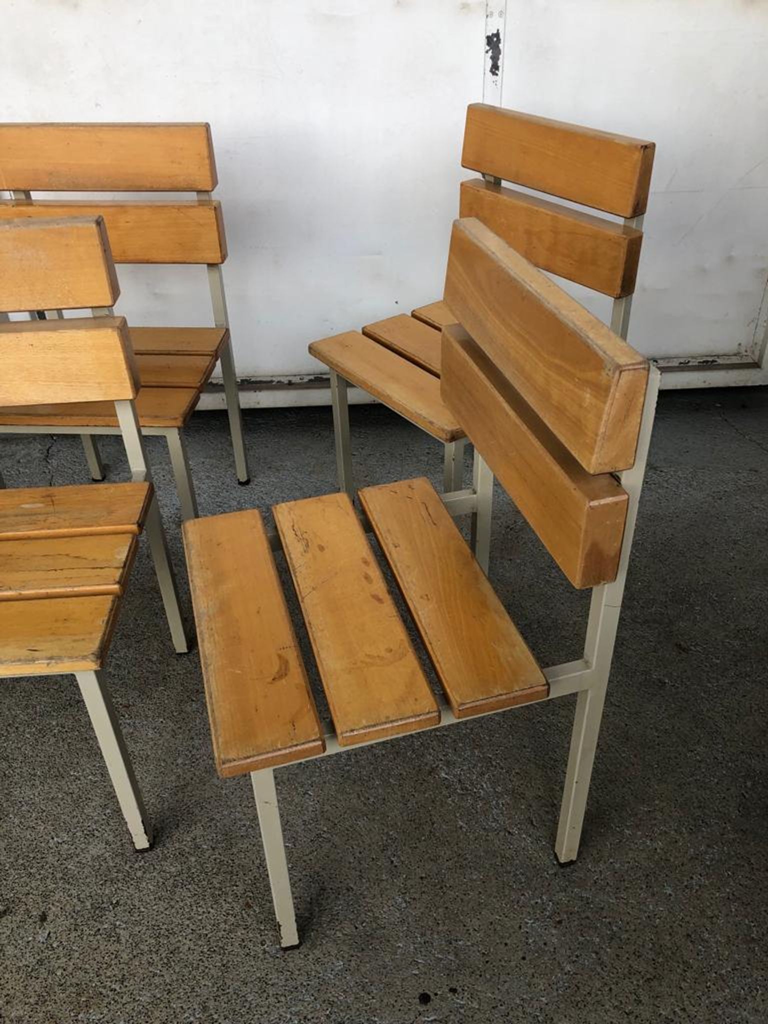 Wooden and iron chair suites from the 70's