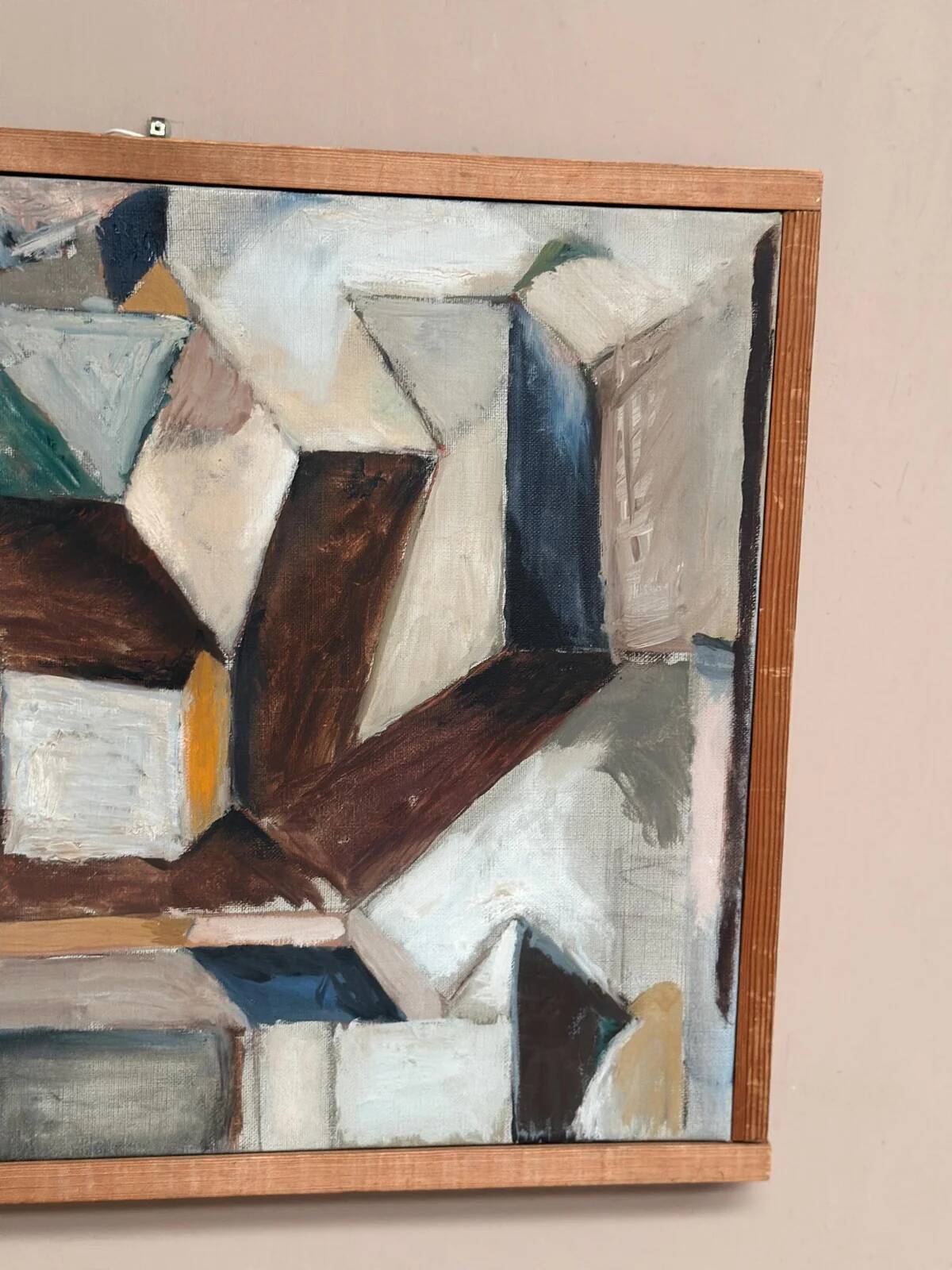 Original Swedish Oil on Canvas – “Komposition” by Arne Tengblad Vintage