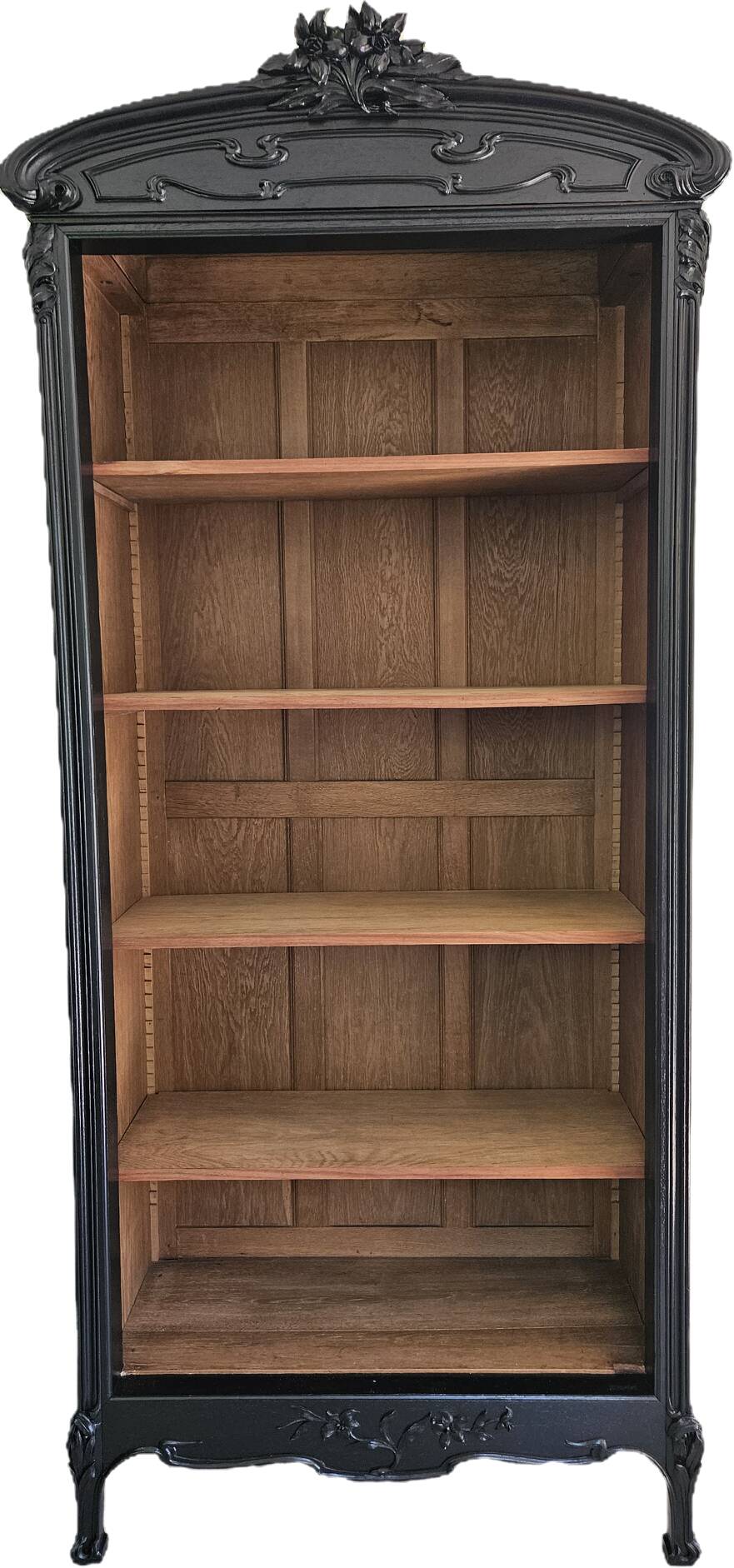 Library shelf cabinet of curiosities Art Nouveau black