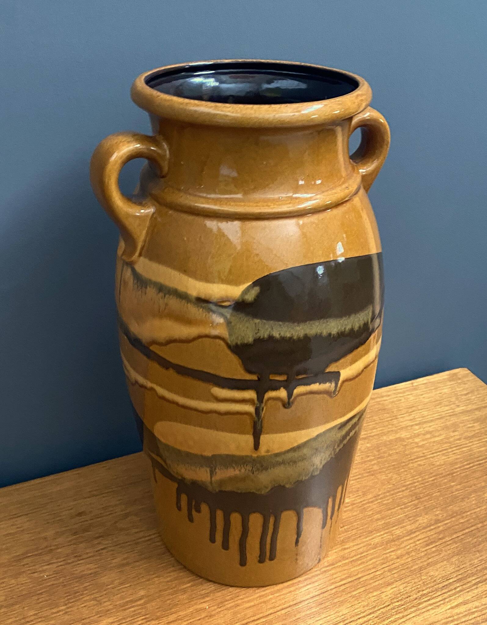 Xl Scheurich vase brown model 220-44 1970s