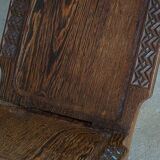 Hand-carved rustic African tribal folding chair, Wabi Sabi, 1970s