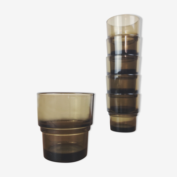 6 verres fumés marron