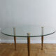 Table basse circulaire tripode - verre
