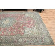 1970s Vintage Persian Handmade Wool Red Area Rug 296x391