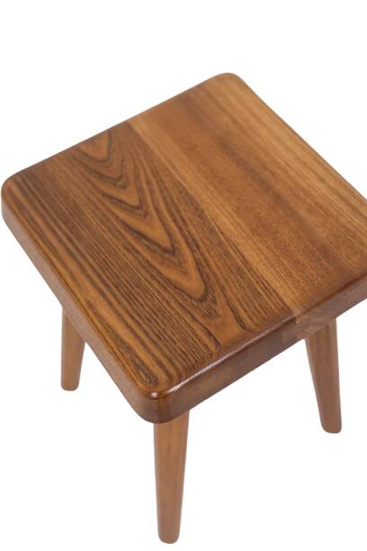 Pierre Chapo. Pair of stools in natural blond elm. 1970s.