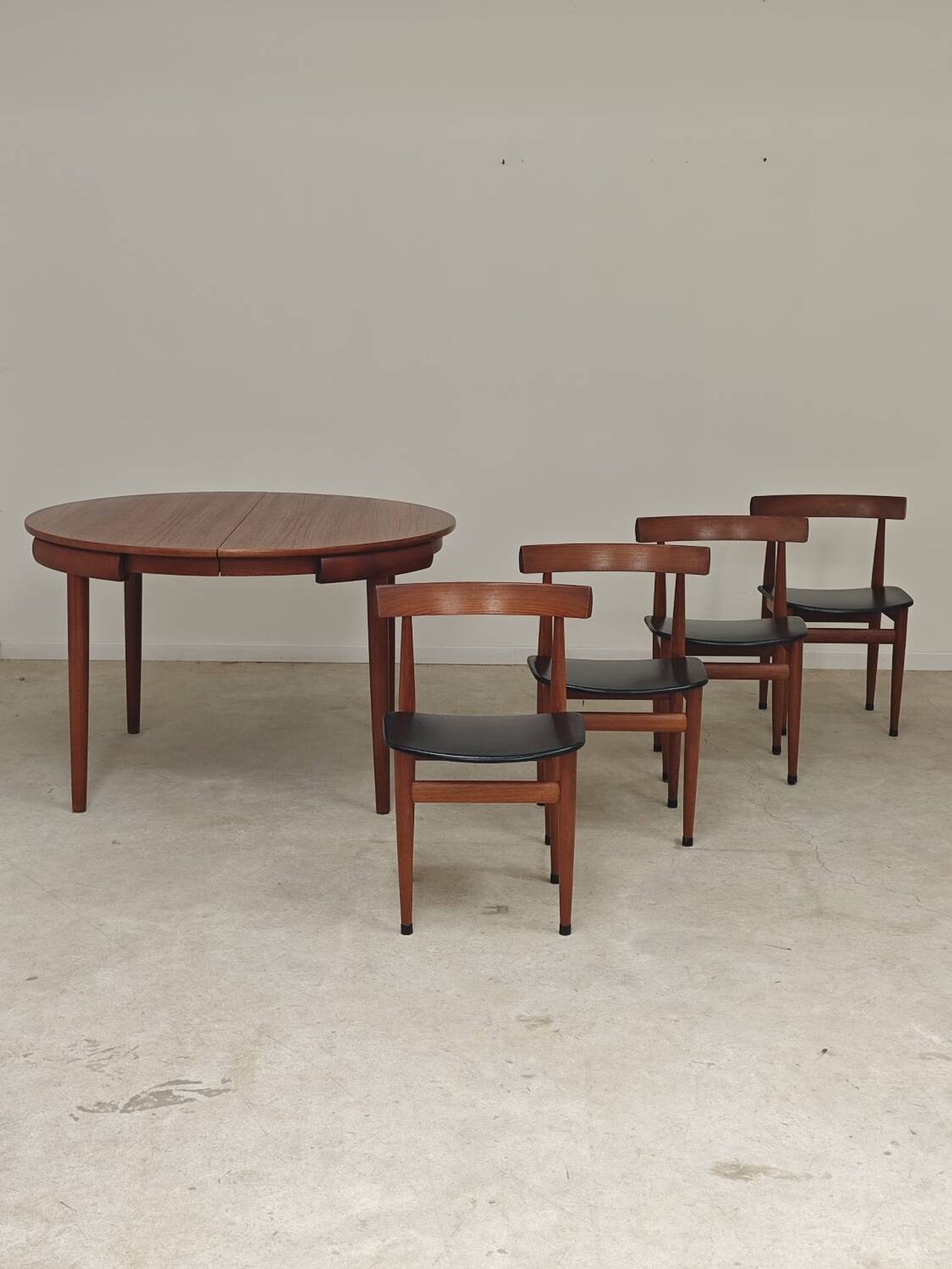 Table de repas et 4 chaises par Hans Olsen pour Frem Rojle  Danemark