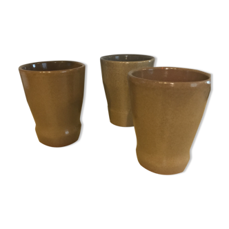 Product BHV Trio of glazed sandstone cups