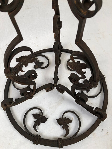 Large wrought iron lamppost, nineteenth