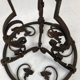 Large wrought iron lamppost, nineteenth