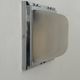 Modernist wall lamp, chrome-plated metal and sandblasted glass, France 1930
