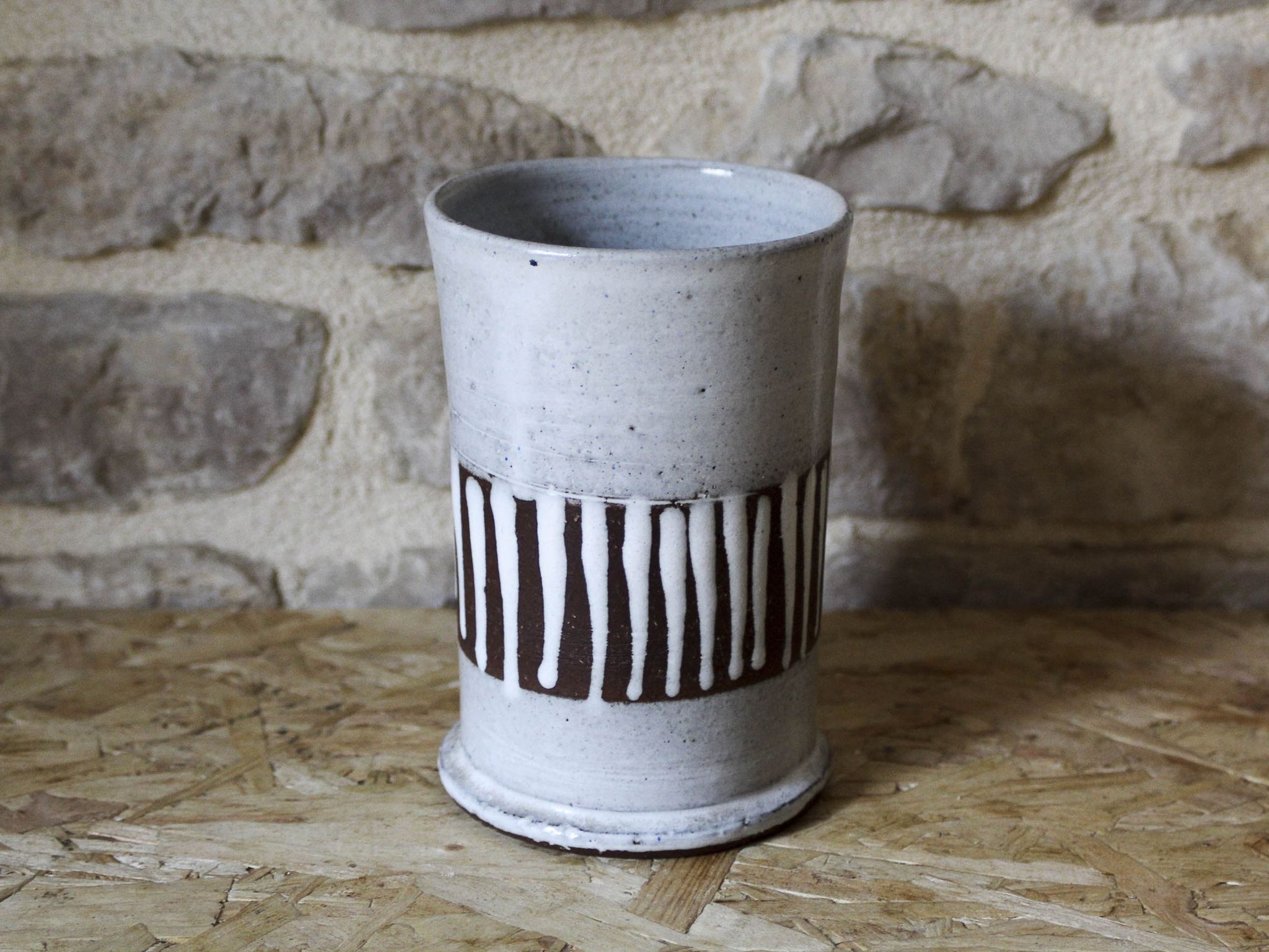 Vase rouleau en grès émaillé Albert Thiry