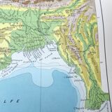 Vintage India map 43x43cm from 1950