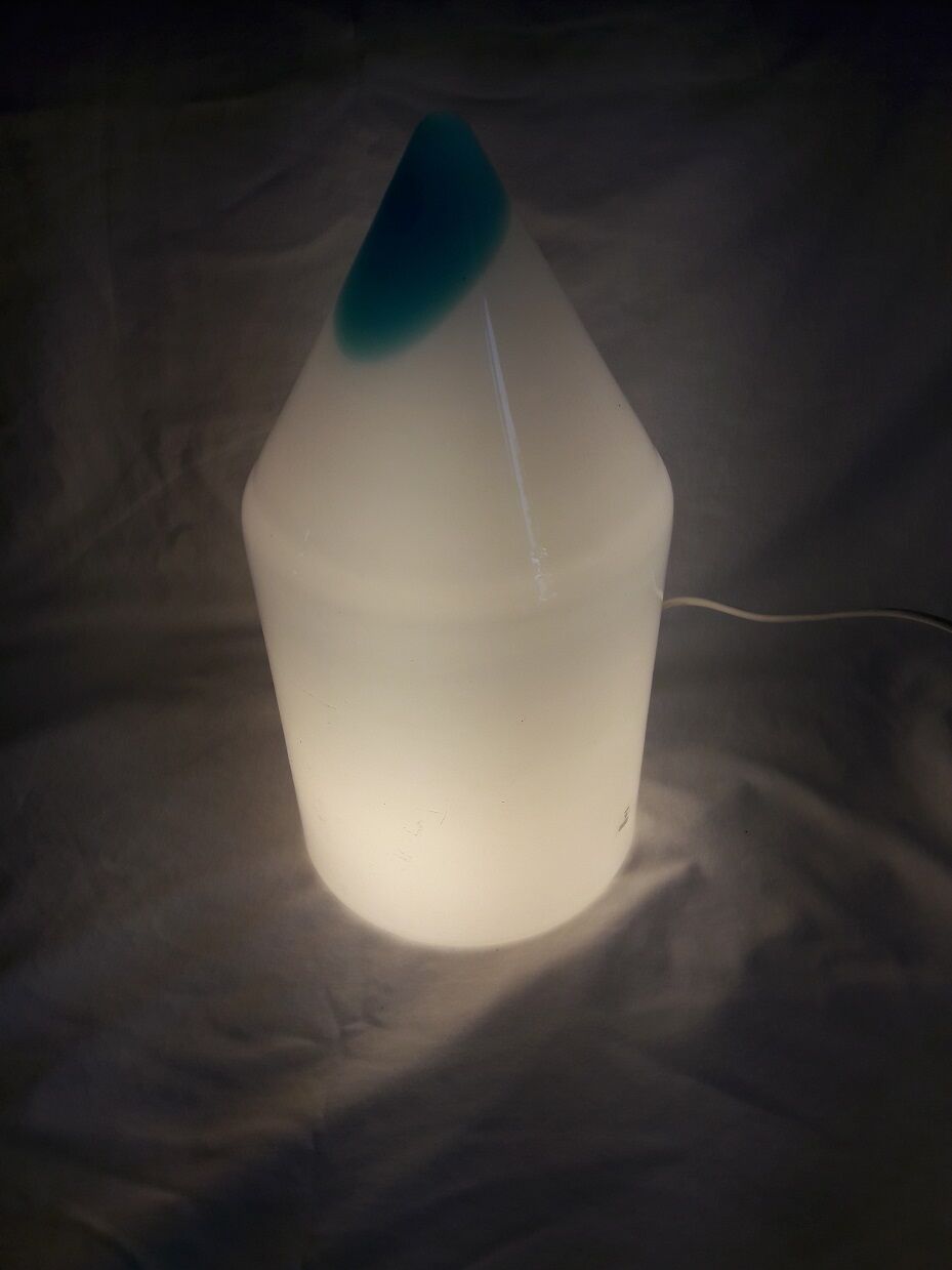 Glass pencil shape lamp