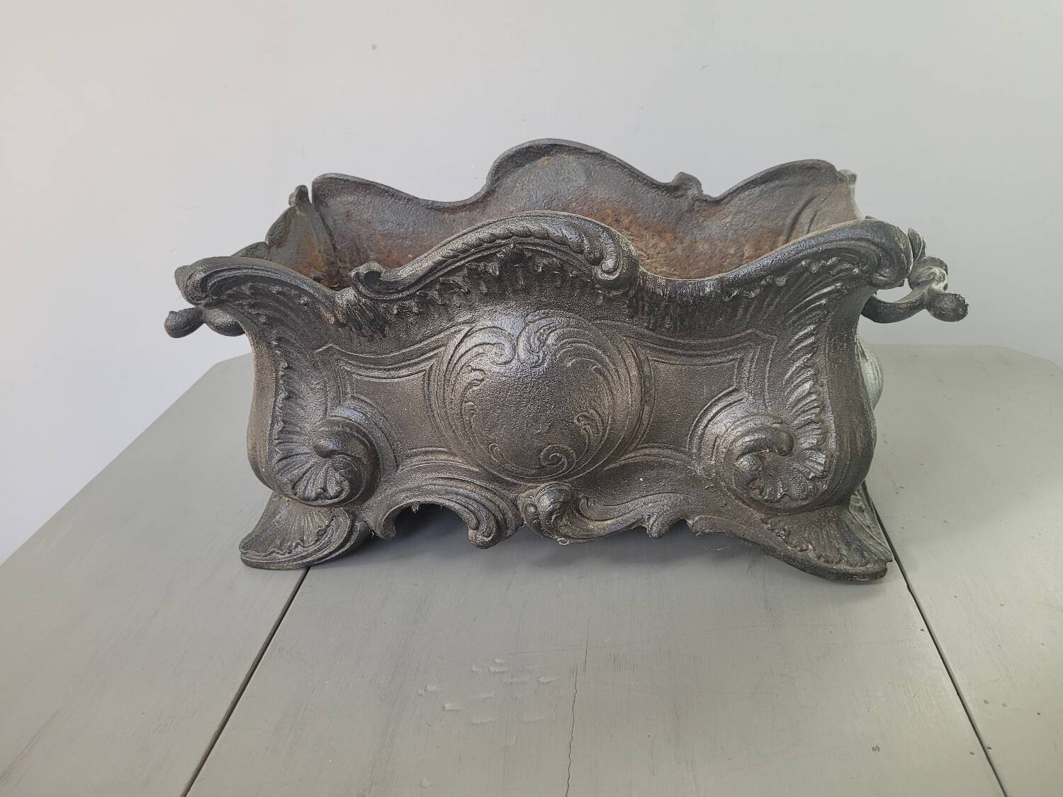 Antique cast iron planter