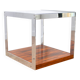 A vintage mid-century glass and rosewood side table by Merrow Associates
