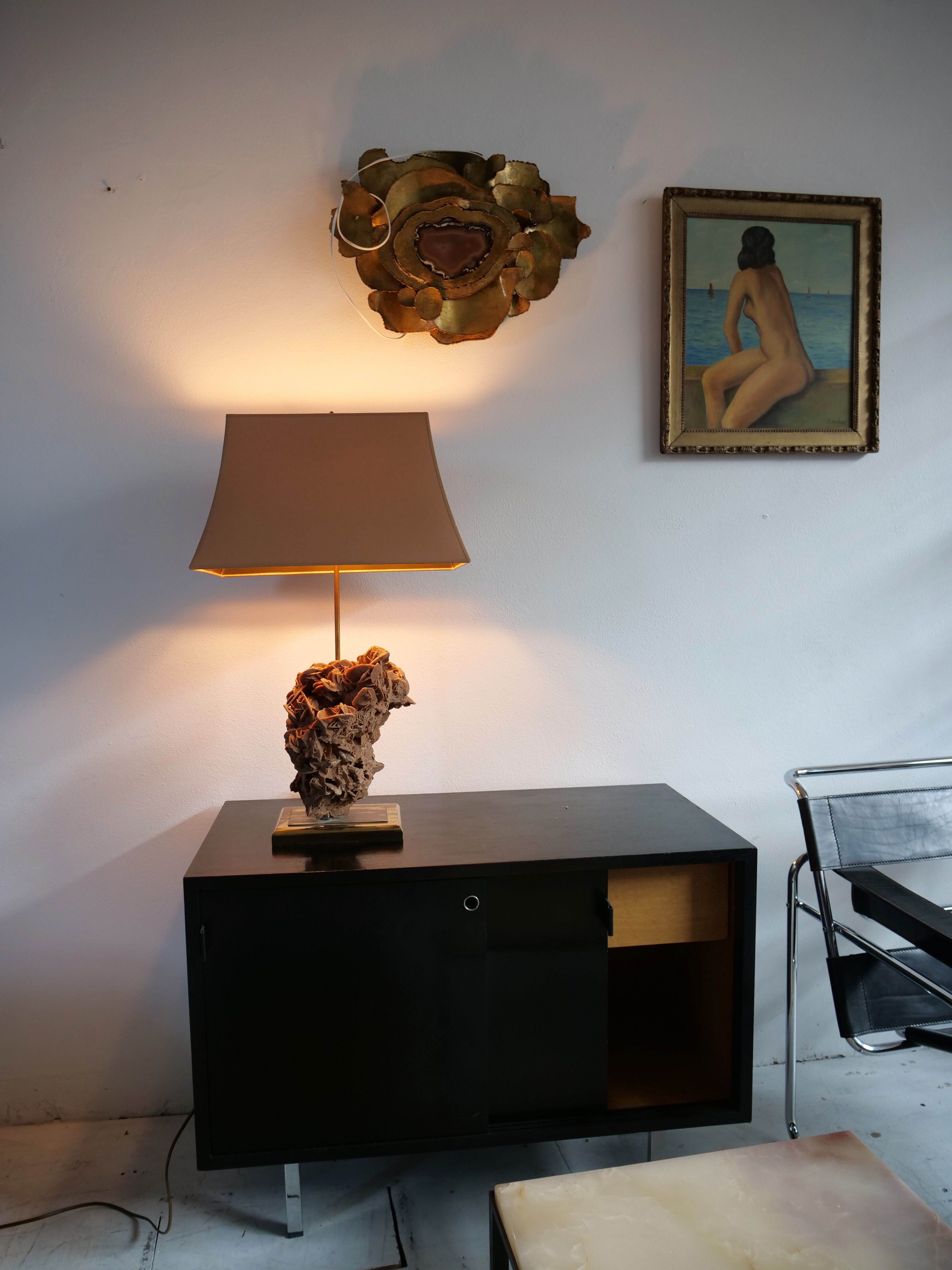 Pink atmosphere lamp of the sands 70's deco