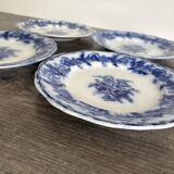 4 assiettes à dessert anciennes Boch Frères Keramis