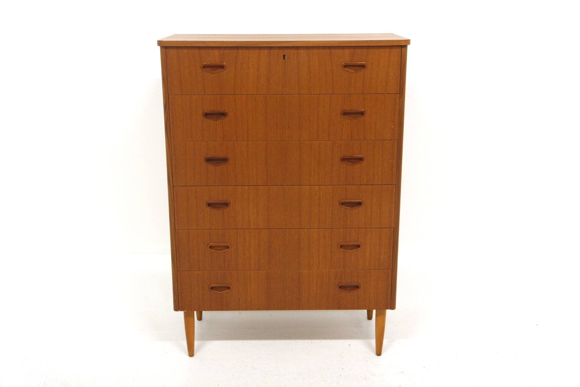 Scandinavian "tallboy" chest of drawers in teak, Sweden, 1960
