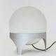 Vintage Space Age table lamp with glass globe and aluminium base