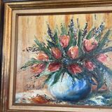 Oil on canvas representing a bouquet