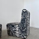 Lot 2 armchairs heating vintage zebra / design 70s